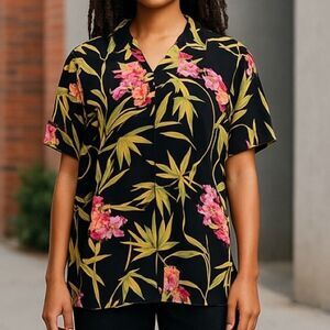 Caribbean Traders Women’s Tropical Blouse 1X